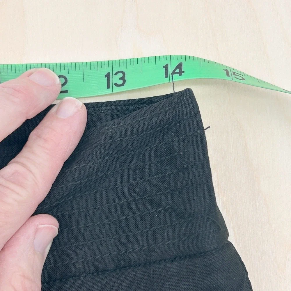 Banana Republic Pants Wms‎ 10 Black Linen Blend Wide Leg Stretch Career Classic